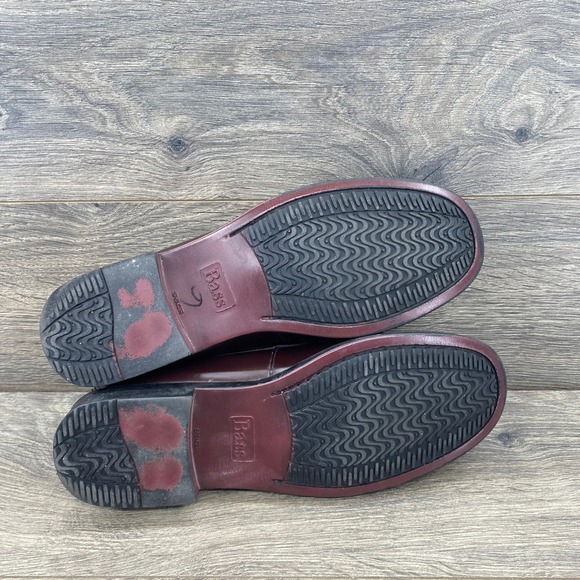Bass Weejuns Mens Burgundy Leather Tassel Loafers Dress Shoes Size 9